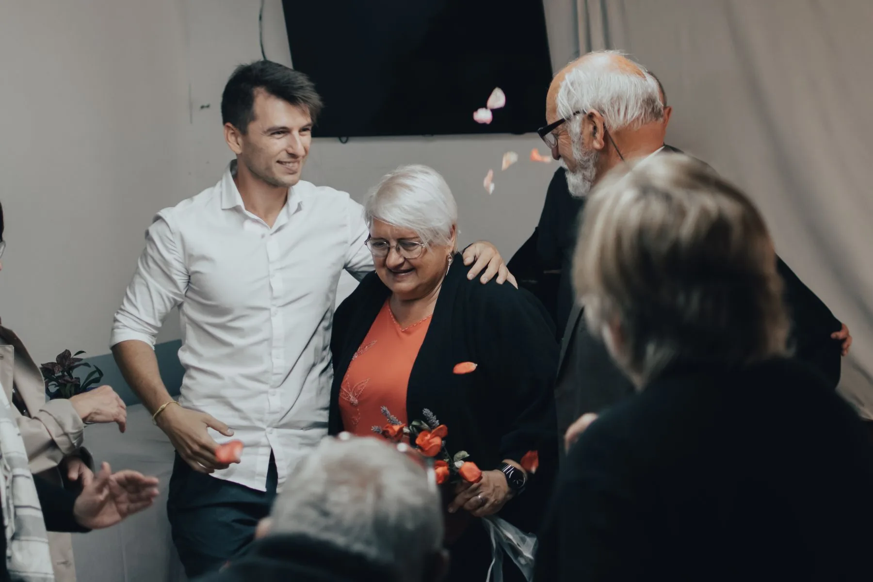 A family enjoying an occasion together
